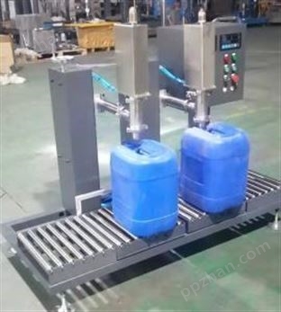 自动计量双头液体灌装机25升粘合剂分装机