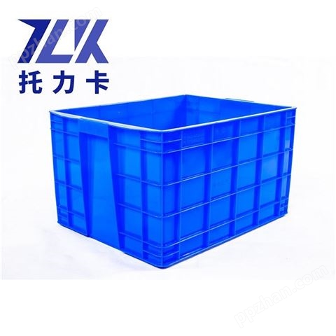 蓝色周转箱塑料箱仓库货架盒长方形五金胶箱车间加厚胶框物流箱