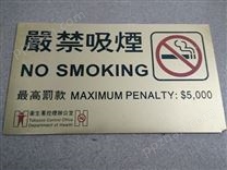严禁吸烟铭牌