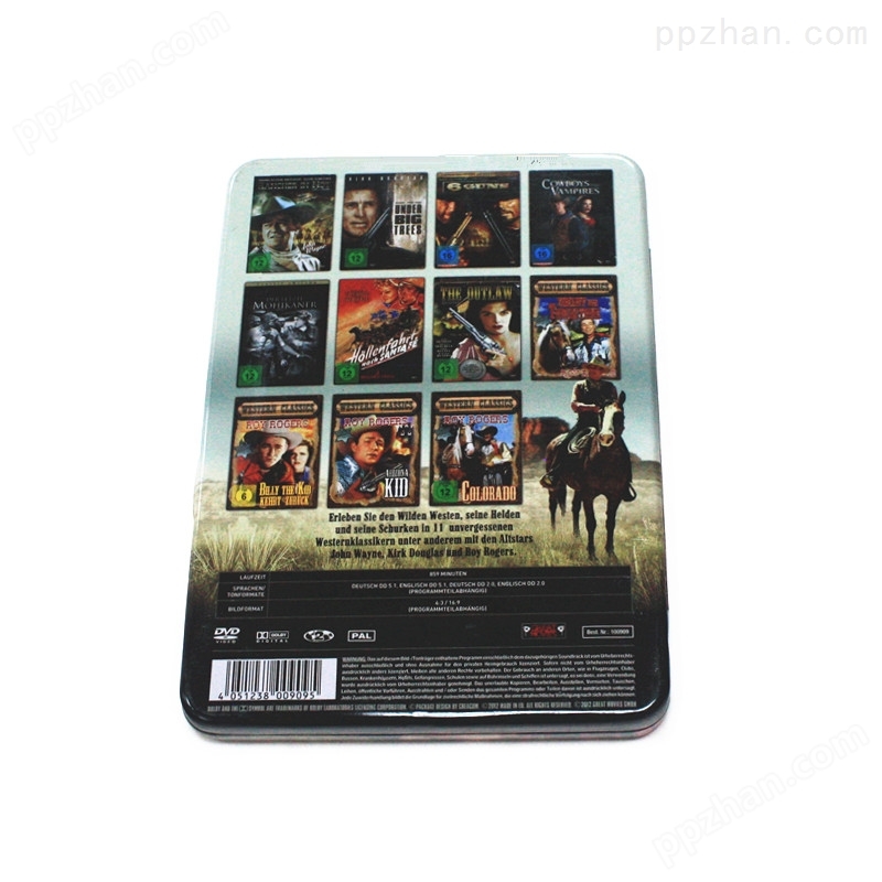 美国枪战系列电影作品光碟包装铁盒 厂家定制DVD光碟包装盒