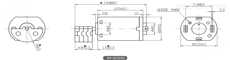 1012微型振动电机工程图