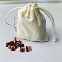 高质量环保巧克力棉布包装袋礼品包装束口拉绳棉布袋巧克力糖果袋