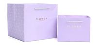 浅紫色高档化妆品白卡纸袋定制